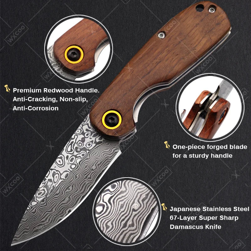 Mystery Surprise Gift Box Including Multi-function Outdoor Utility Knife High Carbon Steel Folding Knife with Non-slip Handle