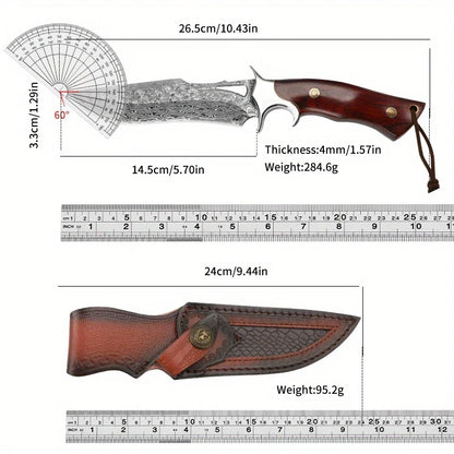 A large Damascus stainless steel knife, convenient to carry and sharp.