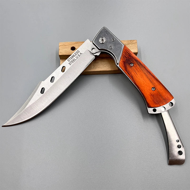Steel Camping Folding Knife Outdoor Survival