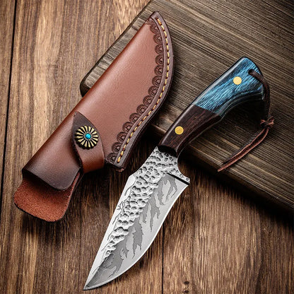 Household wooden handled cooking and outdoor camping barbecue knives