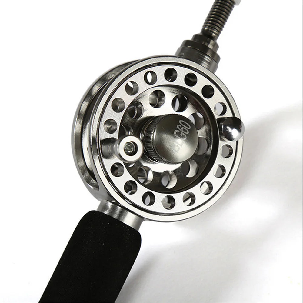 DIY Telescopic Fishing Rod End Wheel Fishing Reel Safe