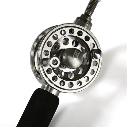 DIY Telescopic Fishing Rod End Wheel Fishing Reel Safe