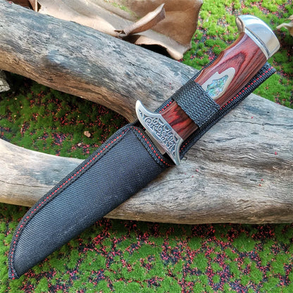Outdoor Camping Knife,, Tactical and Survival Tool with Scabbard