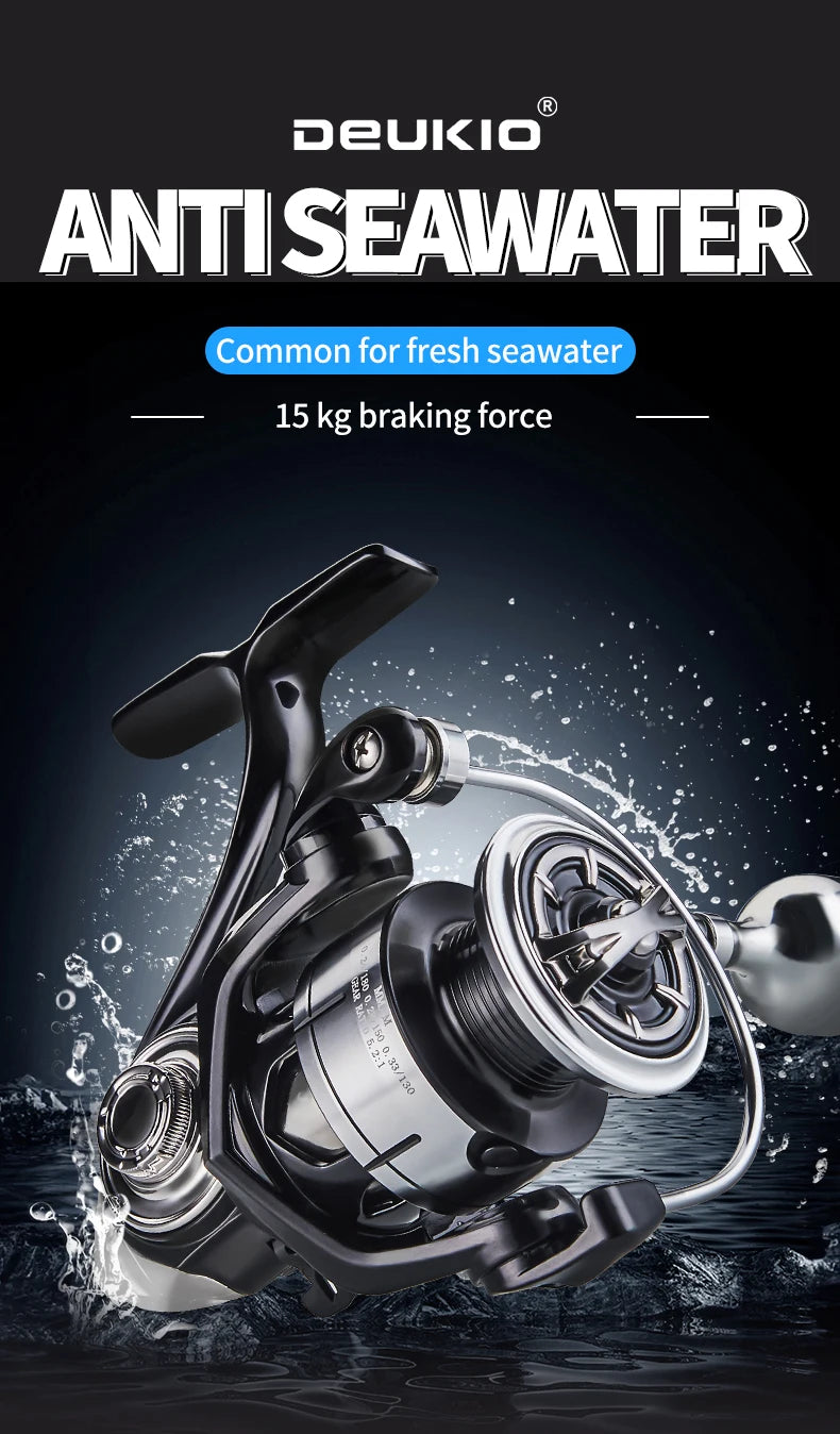 New arrival Saltwater Fishing Reel Metal Ball Knob Spinning Reels  15KG Water-Proof Reels