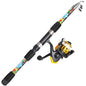 Spinning Fishing Pole Set Full Kit With 1.8M Telescopic Glass Fiber Fishing Rod And 5.2:1 Reel Travel Set