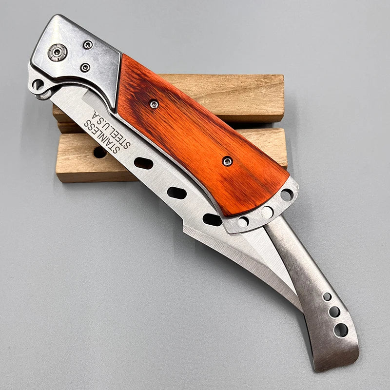 Steel Camping Folding Knife Outdoor Survival