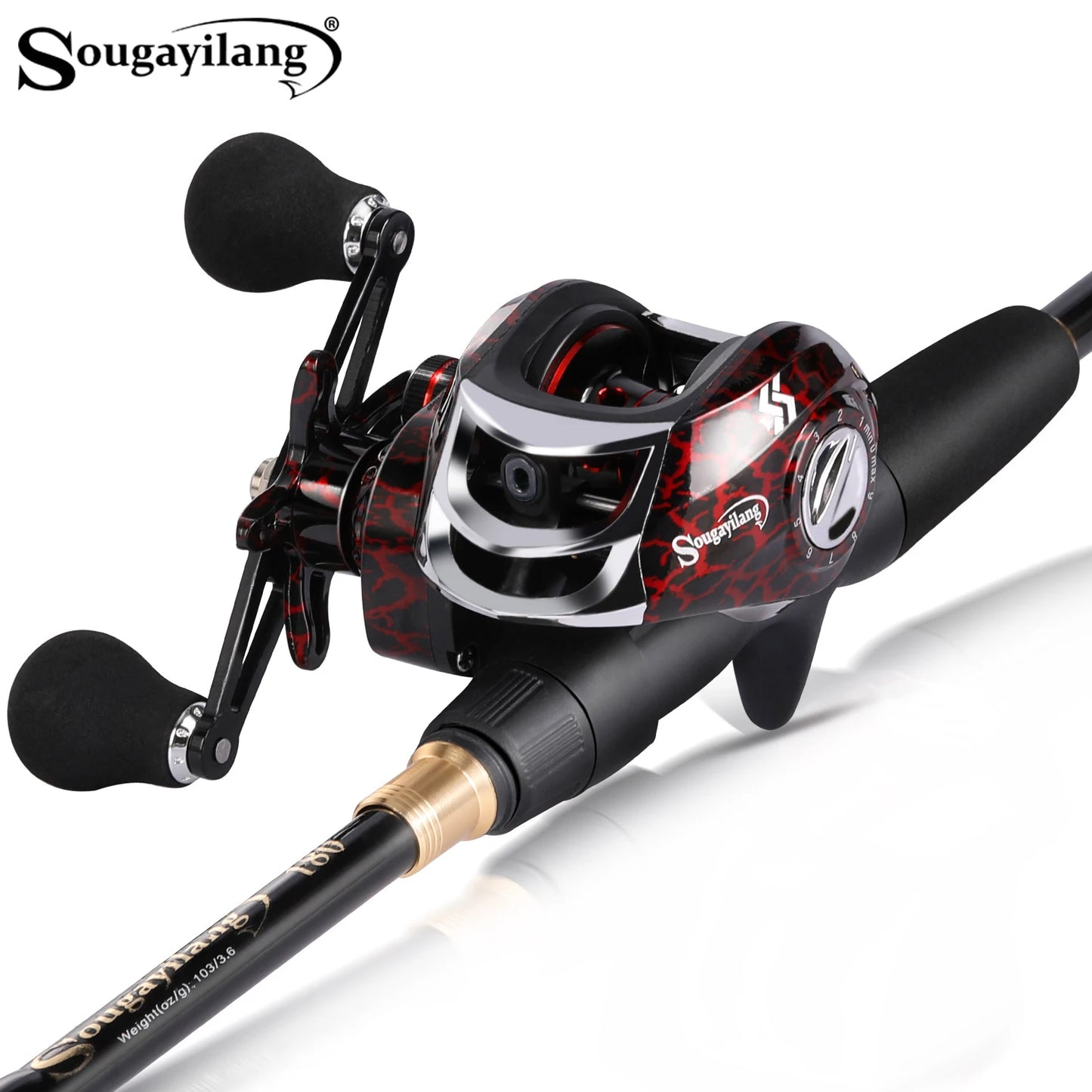 1.8-2.4m Casting Fishing Combo Telescopic lightweight Carbon Fishing Rod and 7.2:1 High Speed Fishing Reel