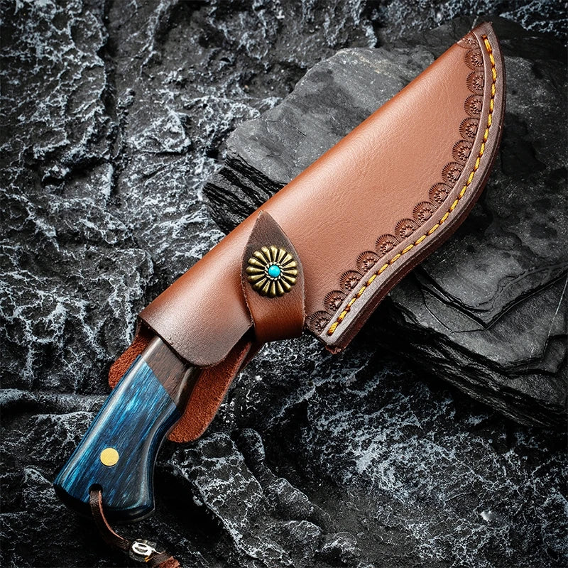 Household wooden handled cooking and outdoor camping barbecue knives