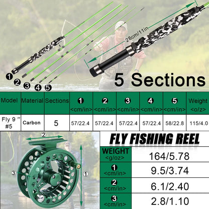Fly Fishing Combo  Ultralight Weight Fly Fishing Reel Fishing Tackle