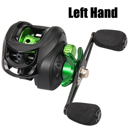 Baitcasting Reel 7.2:1 Gear Ratio Max Drag 10kg Wheel Metal Spool Trolling Reel for Freshwater Carp Fishing