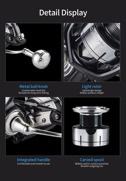 New arrival Saltwater Fishing Reel Metal Ball Knob Spinning Reels  15KG Water-Proof Reels