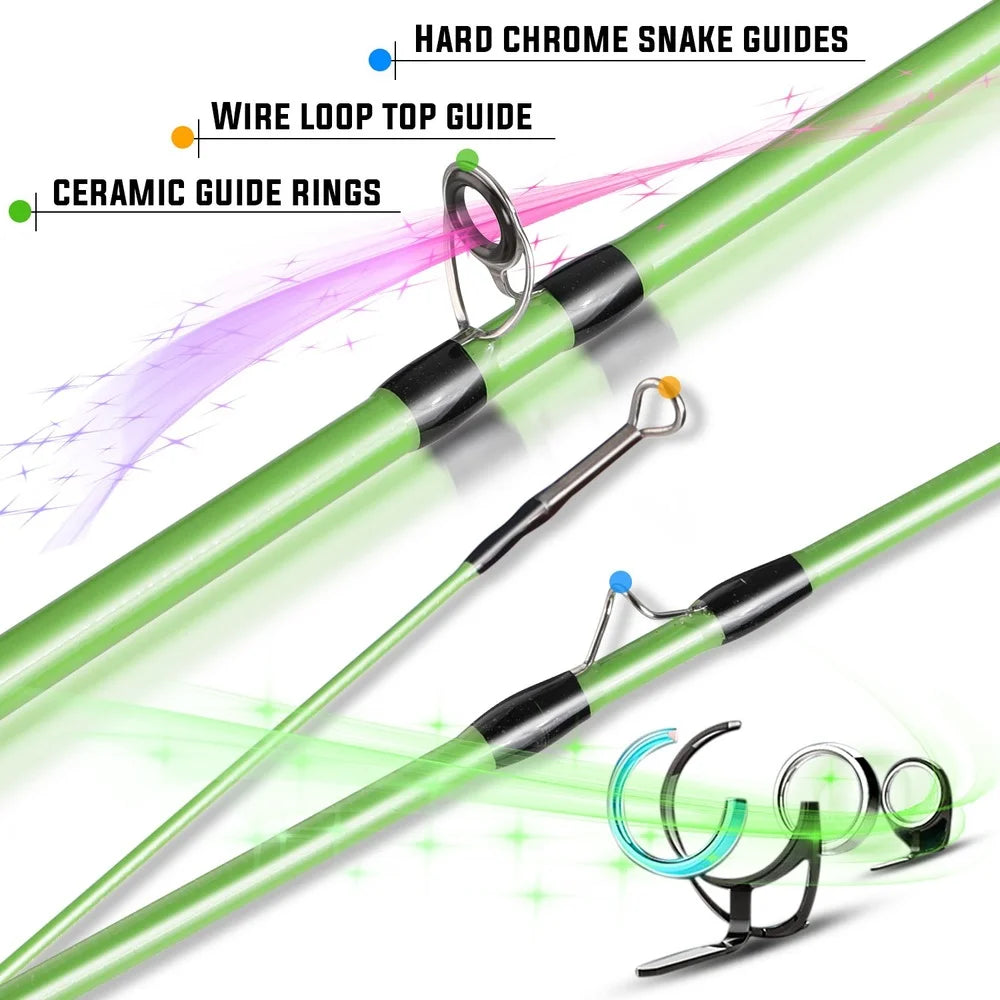 Fly Fishing Rod and Reel Multi-section Fly Fishing Combination for Trout Fishing Suitable for Stream Leisure Fishing