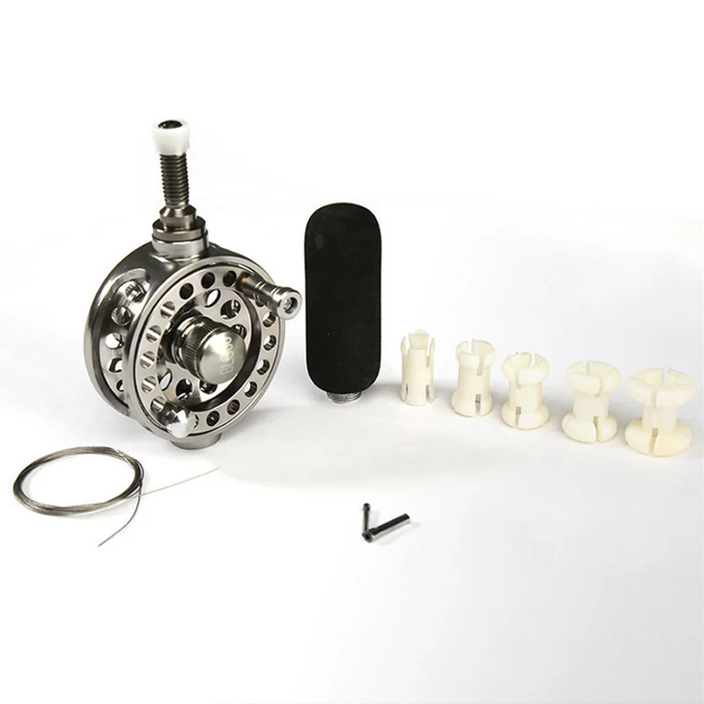 DIY Telescopic Fishing Rod End Wheel Fishing Reel Safe