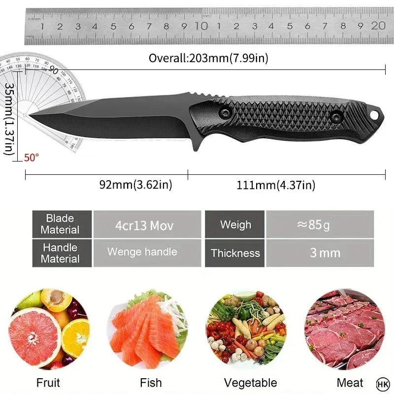 High Hardness Camping Hunting Butcher Knife Fot Meat Cutting