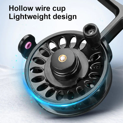 Ice Fishing Reel ABS Lightweight Winter Reel Fly Wheel Fly Fishing Reel for Trout Pike Fishing Accessories